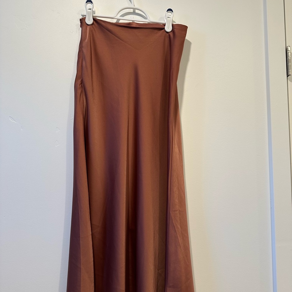 Berry Satin Skirt